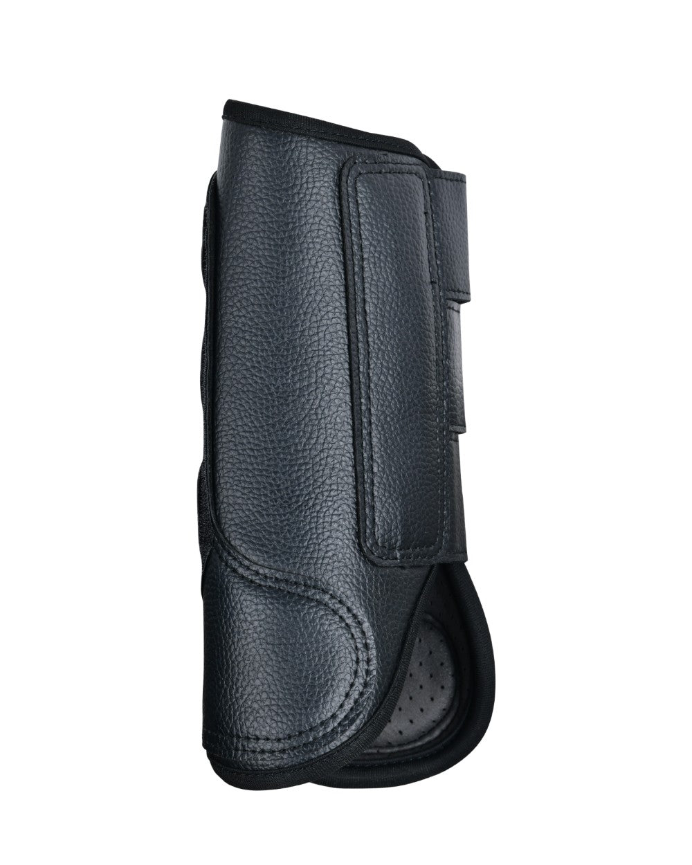 Black Coloured WeatherBeeta Tough-Tec Eventing Front Boots on white background