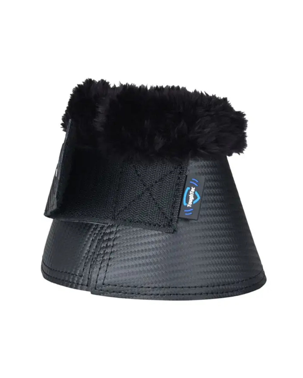 Black Coloured WeatherBeeta Tough-Tec Fleece Trim Bell Boots on white background