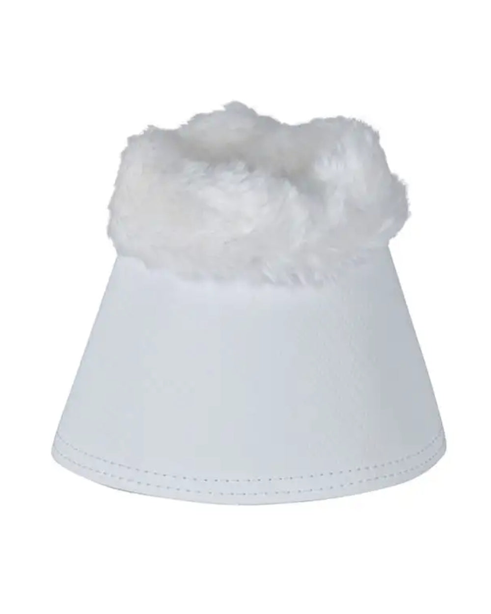 White Coloured WeatherBeeta Tough-Tec Fleece Trim Bell Boots on white background
