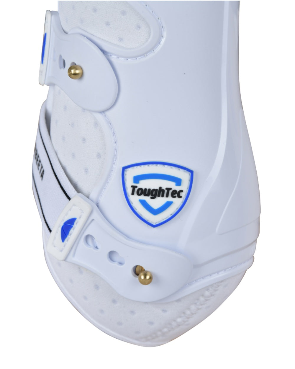 White Coloured WeatherBeeta Tough-Tec Hard Shell Dressage Boots on white background