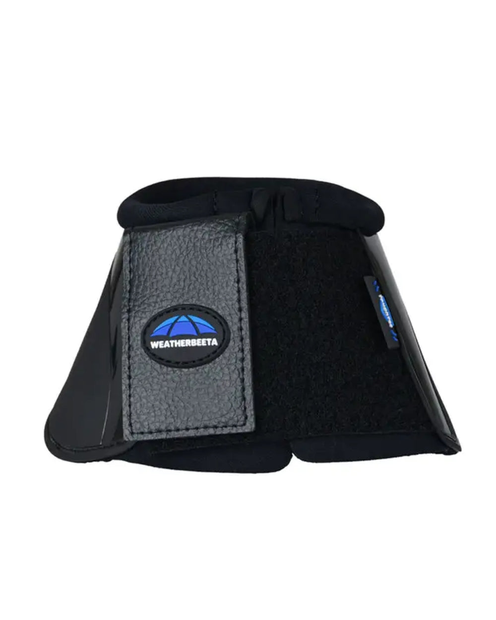 Black Coloured WeatherBeeta Tough-Tec Impact Bell Boots on white background