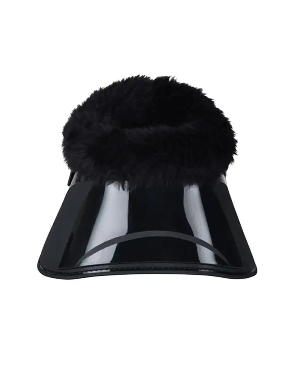 Black Coloured WeatherBeeta Tough-Tec Impact Fleece Trim Bell Boots on white background