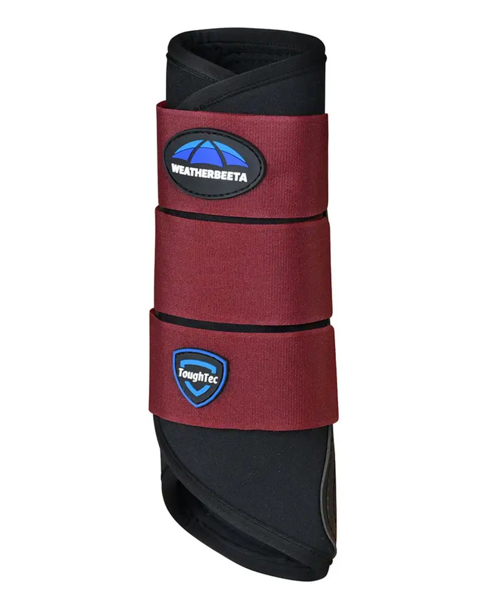 Black Burgundy Coloured WeatherBeeta Tough-Tec Prime Brushing Boots on white background