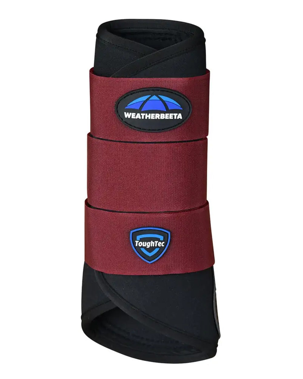 Black Burgundy Coloured WeatherBeeta Tough-Tec Prime Brushing Boots on white background