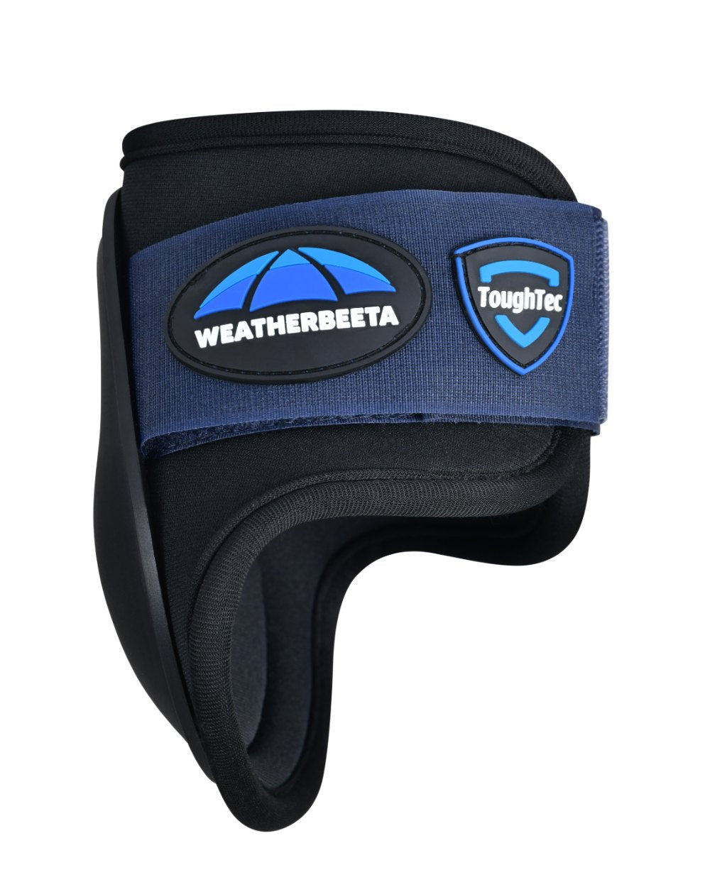 Black Navy Coloured WeatherBeeta Tough-Tec Prime Fetlock Boots on white background
