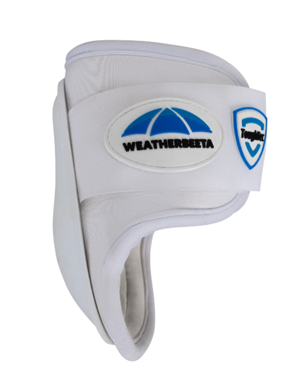White Coloured WeatherBeeta Tough-Tec Prime Fetlock Boots on white background