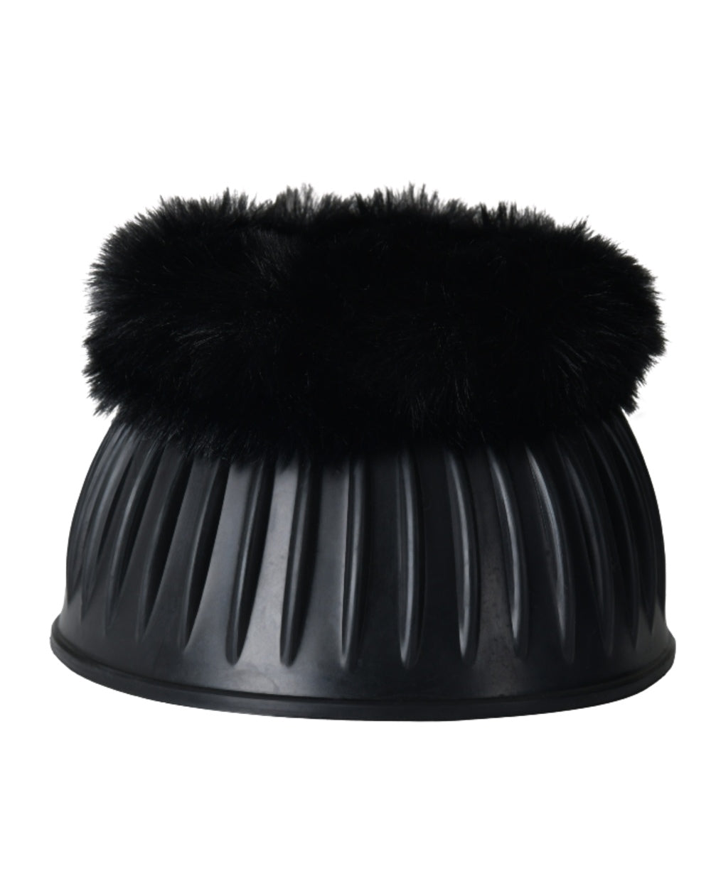 Black Cobalt Coloured WeatherBeeta Tough-Tec Prime Fleece Trim Rubber Bell Boots on white background