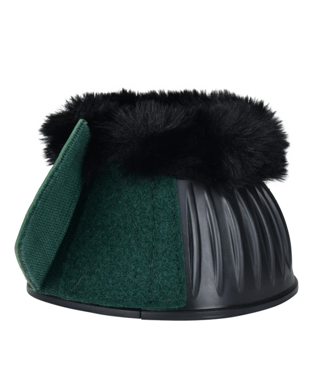 Black Forest Green Coloured WeatherBeeta Tough-Tec Prime Fleece Trim Rubber Bell Boots on white background