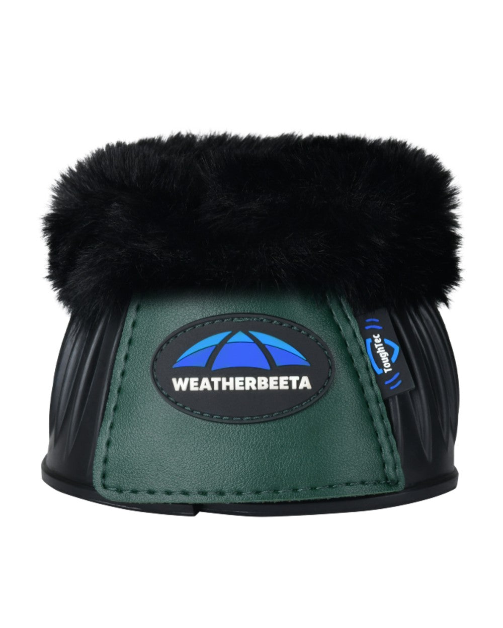Black Forest Green Coloured WeatherBeeta Tough-Tec Prime Fleece Trim Rubber Bell Boots on white background