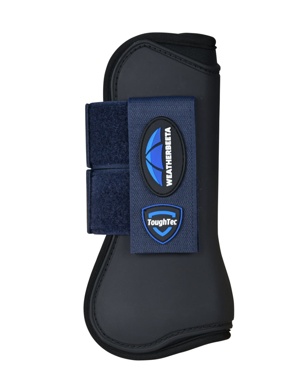 Black Navy Coloured WeatherBeeta Tough-Tec Prime Open Front Boots on white background