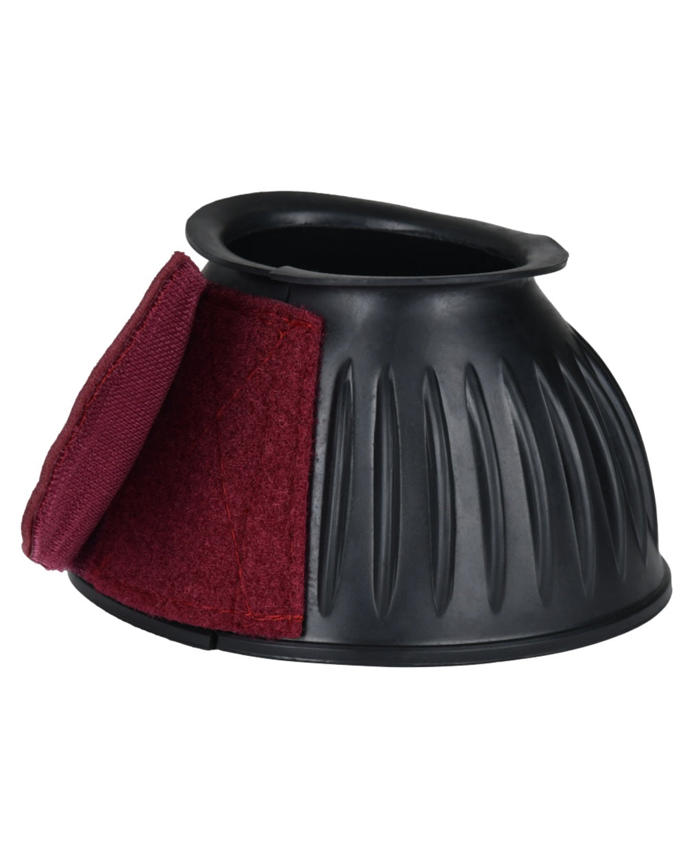 Black Burgundy Coloured WeatherBeeta Tough-Tec Prime Rubber Bell Boots on white background
