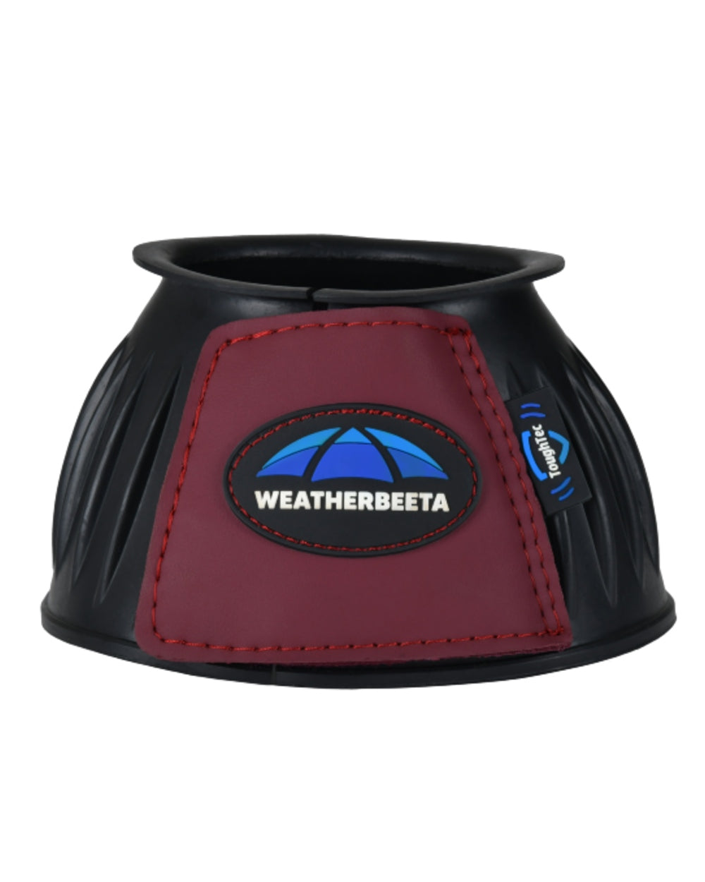 Black Burgundy Coloured WeatherBeeta Tough-Tec Prime Rubber Bell Boots on white background
