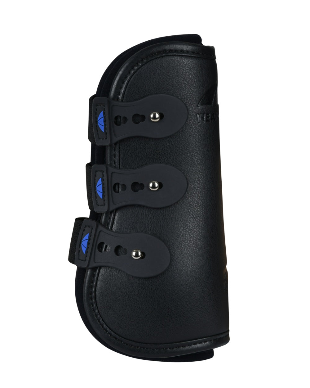 Black Coloured WeatherBeeta Tough-Tec Pro Open Front Boots on white background