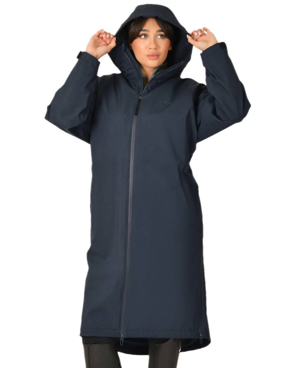 Navy Coloured WeatherBeeta Womens All Weather Field Jacket on white background