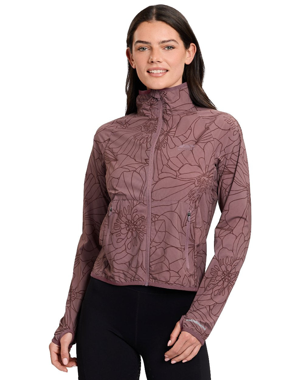 Mauve Wine coloured WeatherBeeta Womens Lightweight UV Jacket on white background