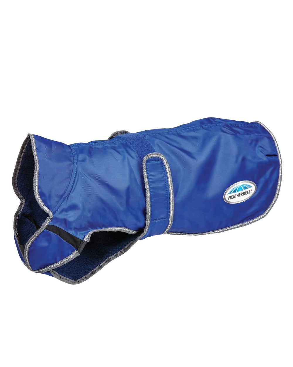 WeatherBeeta ComFiTec Windbreaker Free Deluxe Dog Coat in Blue/White/Grey