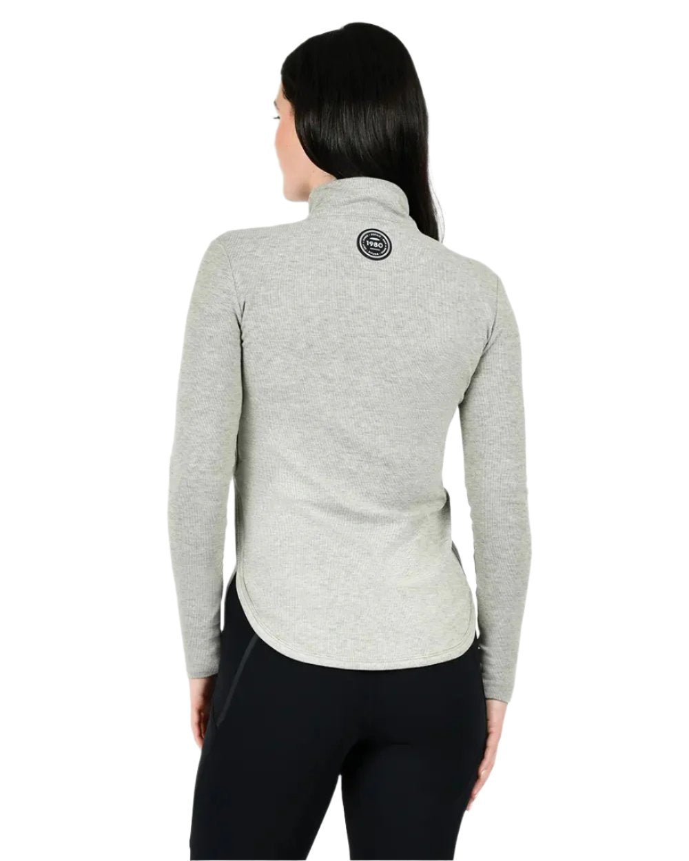 Dusty Olive Coloured WeatherBeeta London Layer Long Sleeve Top On A White Background