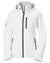 White coloured Helly Hansen womens crew hooded sailing jacket 2.0 on white background #colour_white