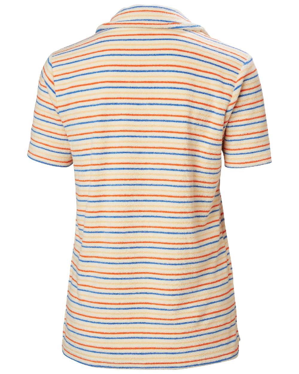 Snow Multistripe coloured Helly Hansen womens siren towelling shirt on white background