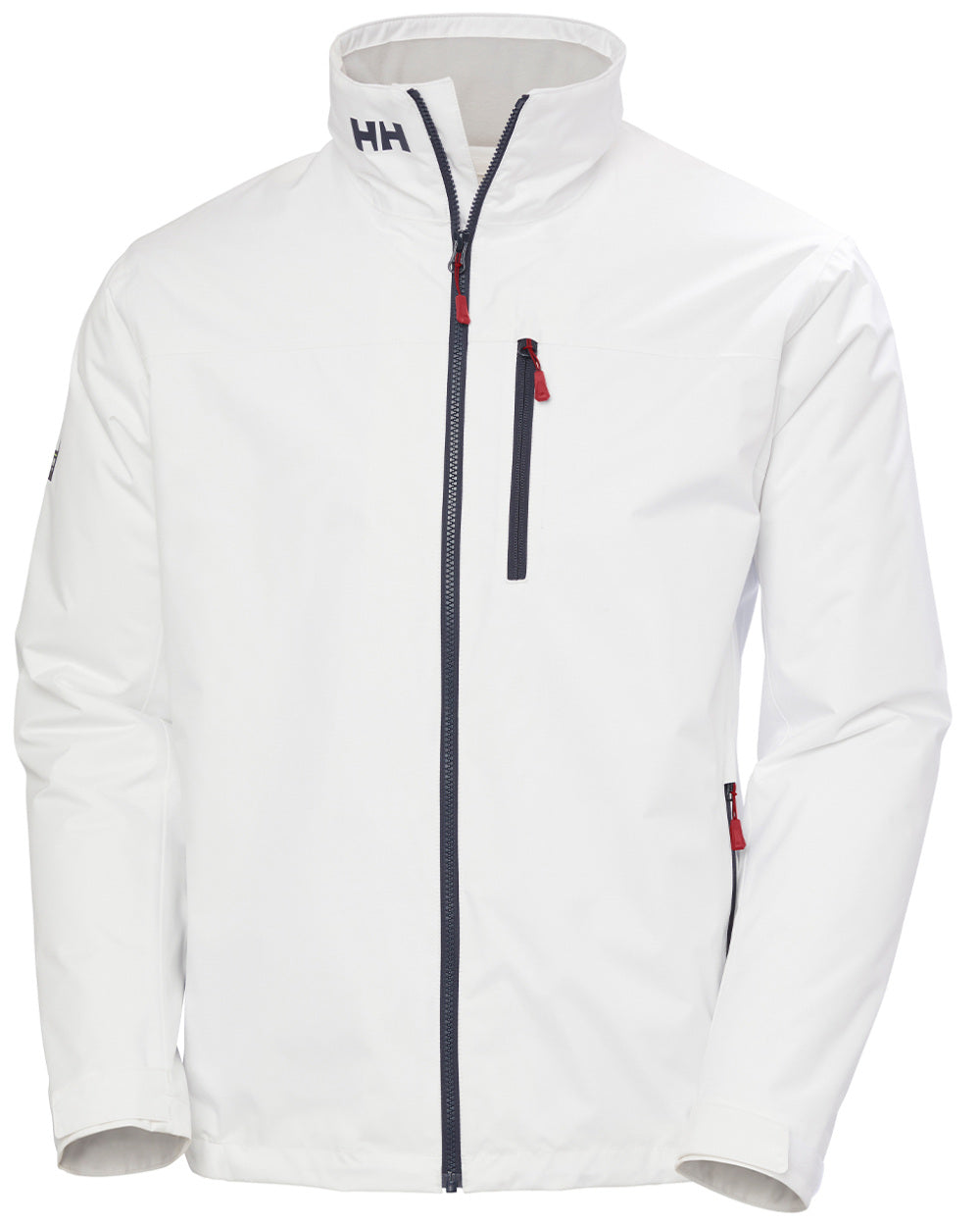White Coloured Helly Hansen Mens Crew Midlayer Jacket 2 On A White Background