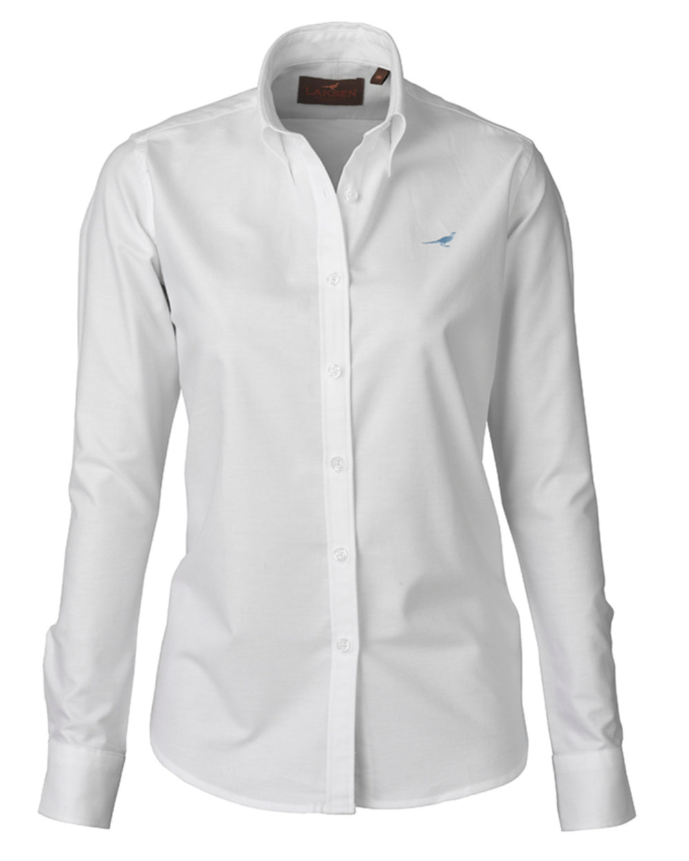 White Coloured Laksen Notre Dame Oxford Shirt On A White Background