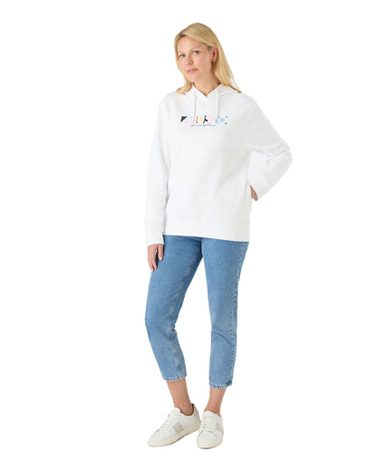 White Coloured Musto Womens 1964 Hoodie On A White Background 