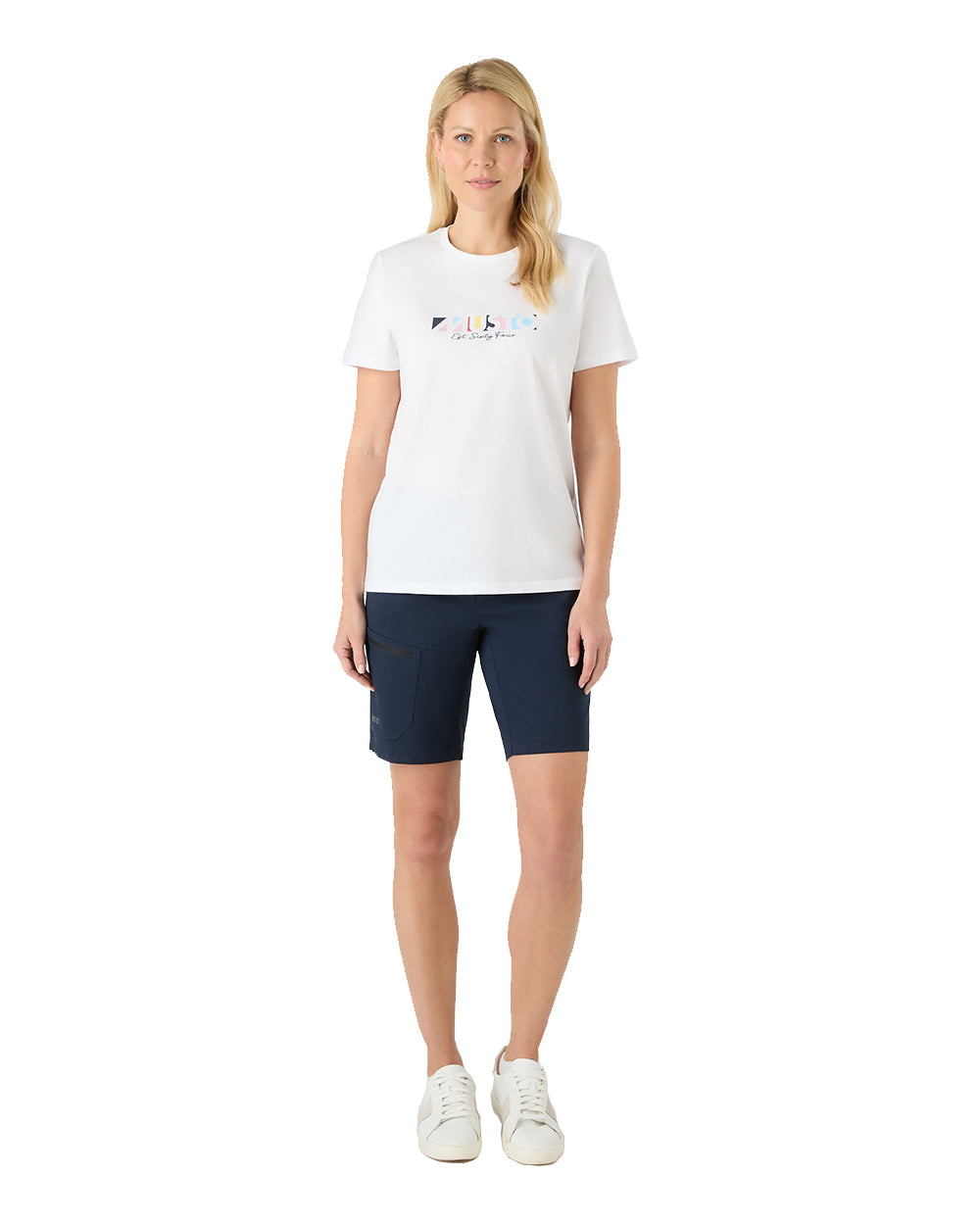 White Coloured Musto Womens 1964 Short Sleeve T-Shirt On A White Background