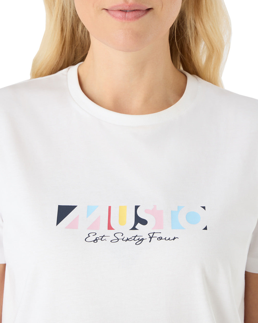 White Coloured Musto Womens 1964 Short Sleeve T-Shirt On A White Background
