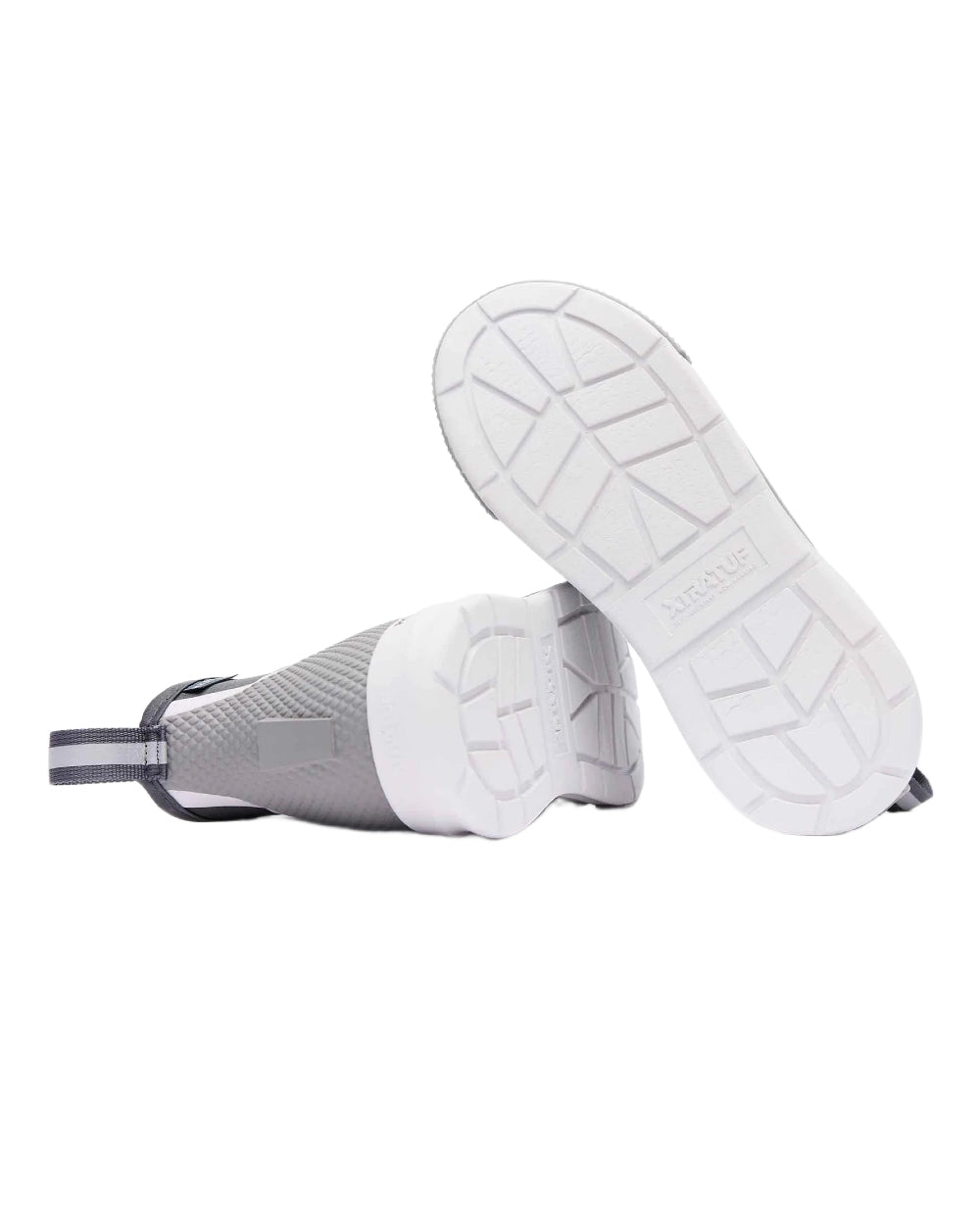 Grey Coloured Xtratuf Mens 6" Ankle Deck Sport Boots on white background