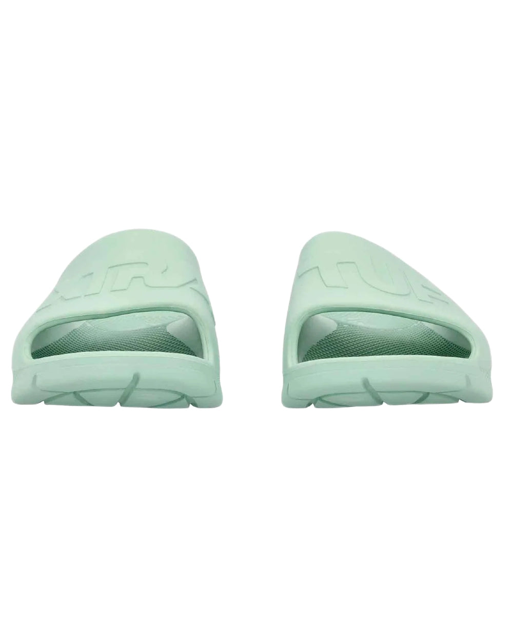 Aqua Coloured Xtratuf Womens Apres Fish Sliders on white background
