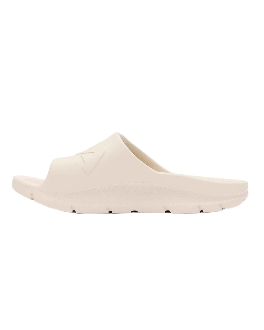 Sand Coloured Xtratuf Womens Apres Fish Sliders on white background