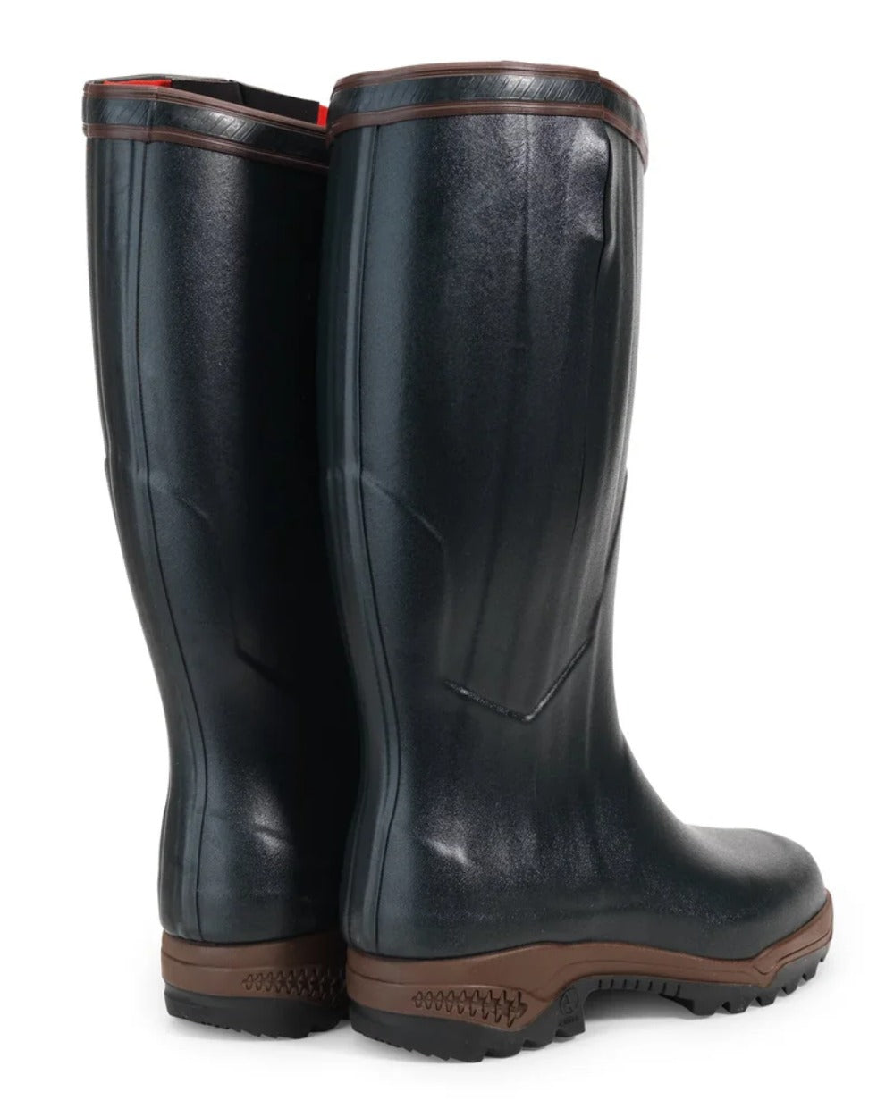 Bronze Coloured Aigle Parcours 2 ISO Open Wellingtons On A White Background