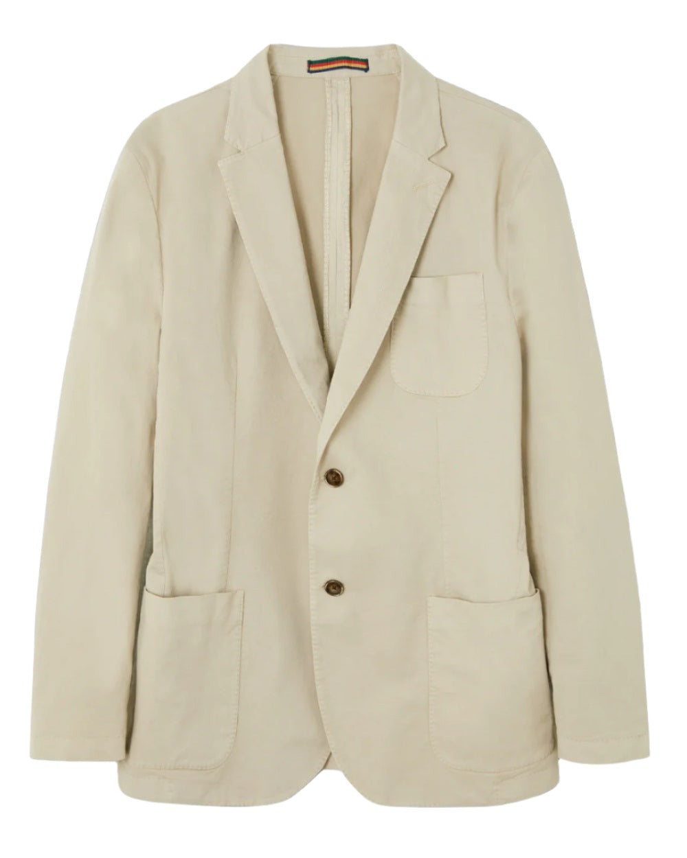 Beige Coloured Alan Paine Mens Heymouth Cotton Blazer On A White Background