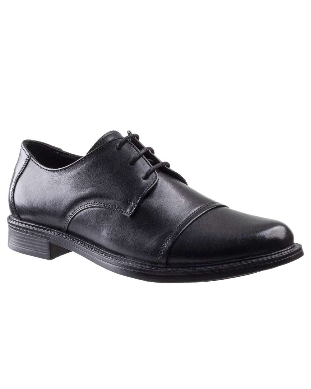 Black Coloured Amblers Mens Bristol Shoes on a white background