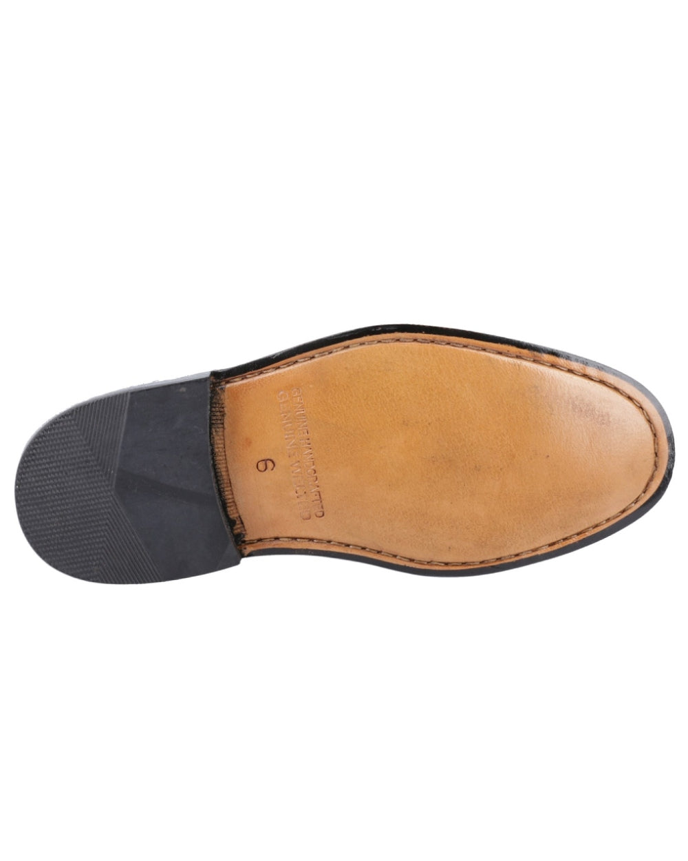 Black Coloured Amblers James Leather Soled Oxford Dress Shoes on a white background