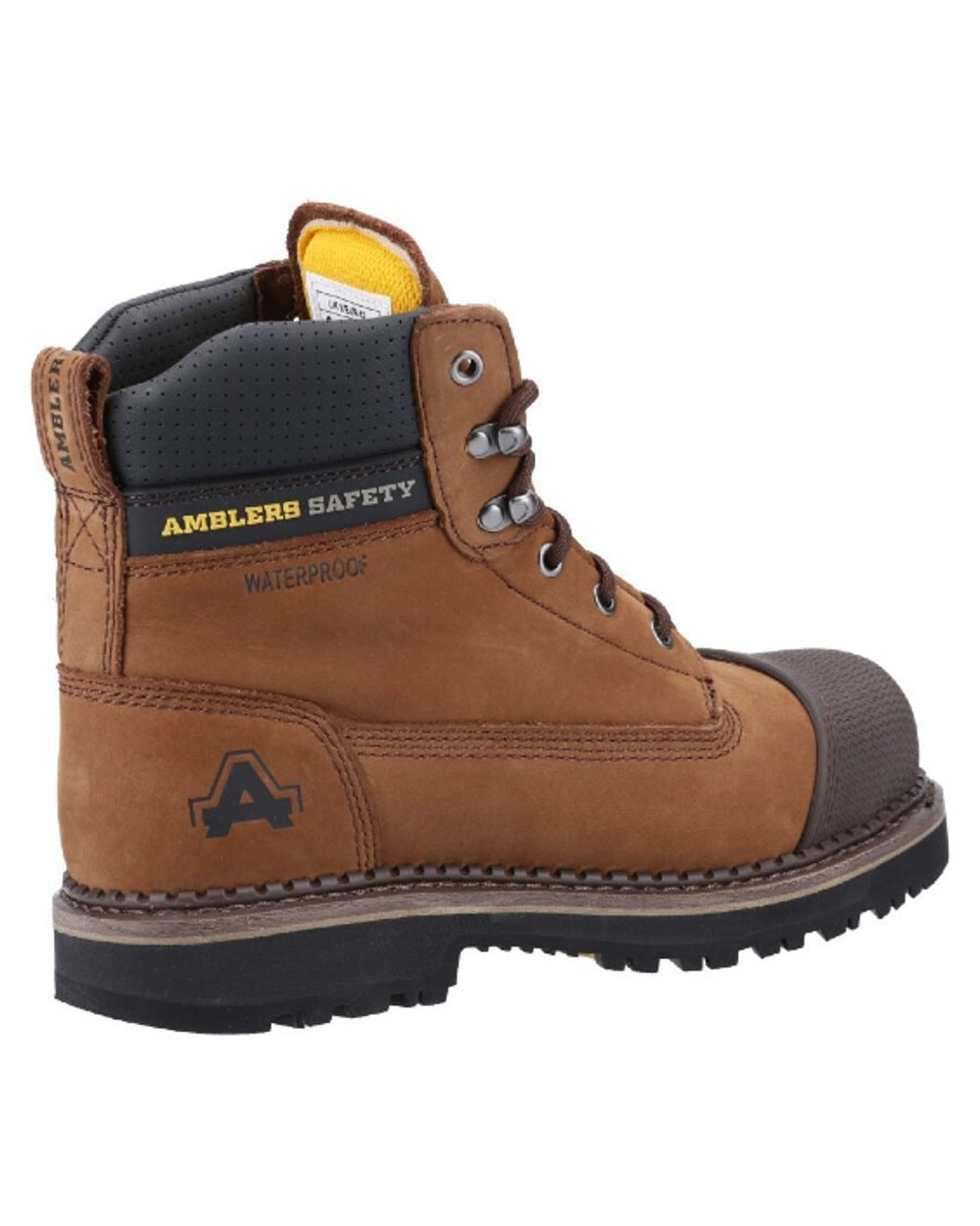 Brown Coloured Amblers Safety AS233 Austwick Waterproof Safety Boots on a white background
