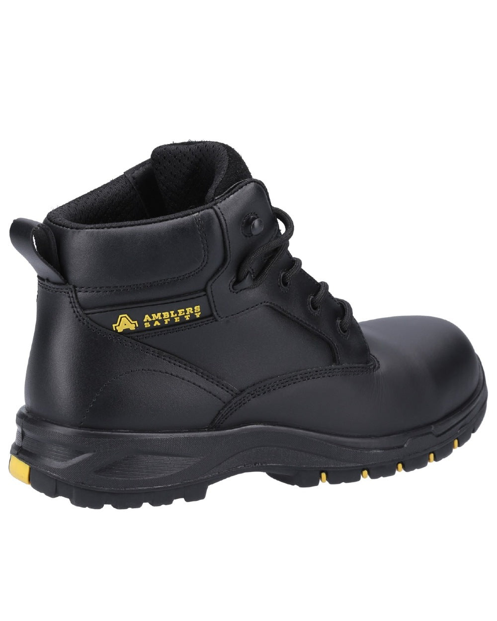 Black Coloured Amblers Safety AS605C Safety Boots on a white background