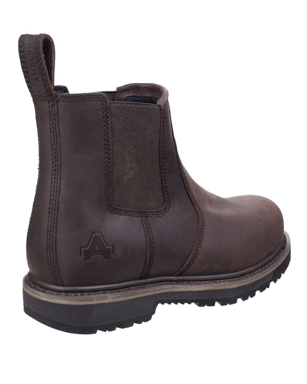 Brown Coloured Amblers Safety AS231 Skipton Waterproof Dealer Safety Boots on a white back ground