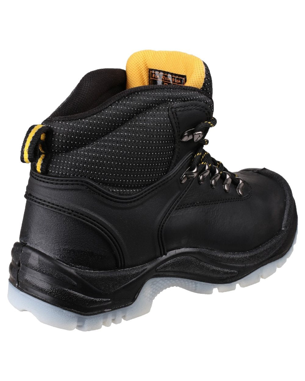 Black Coloured Amblers Safety FS199 Hiker Safety Boots on a white background