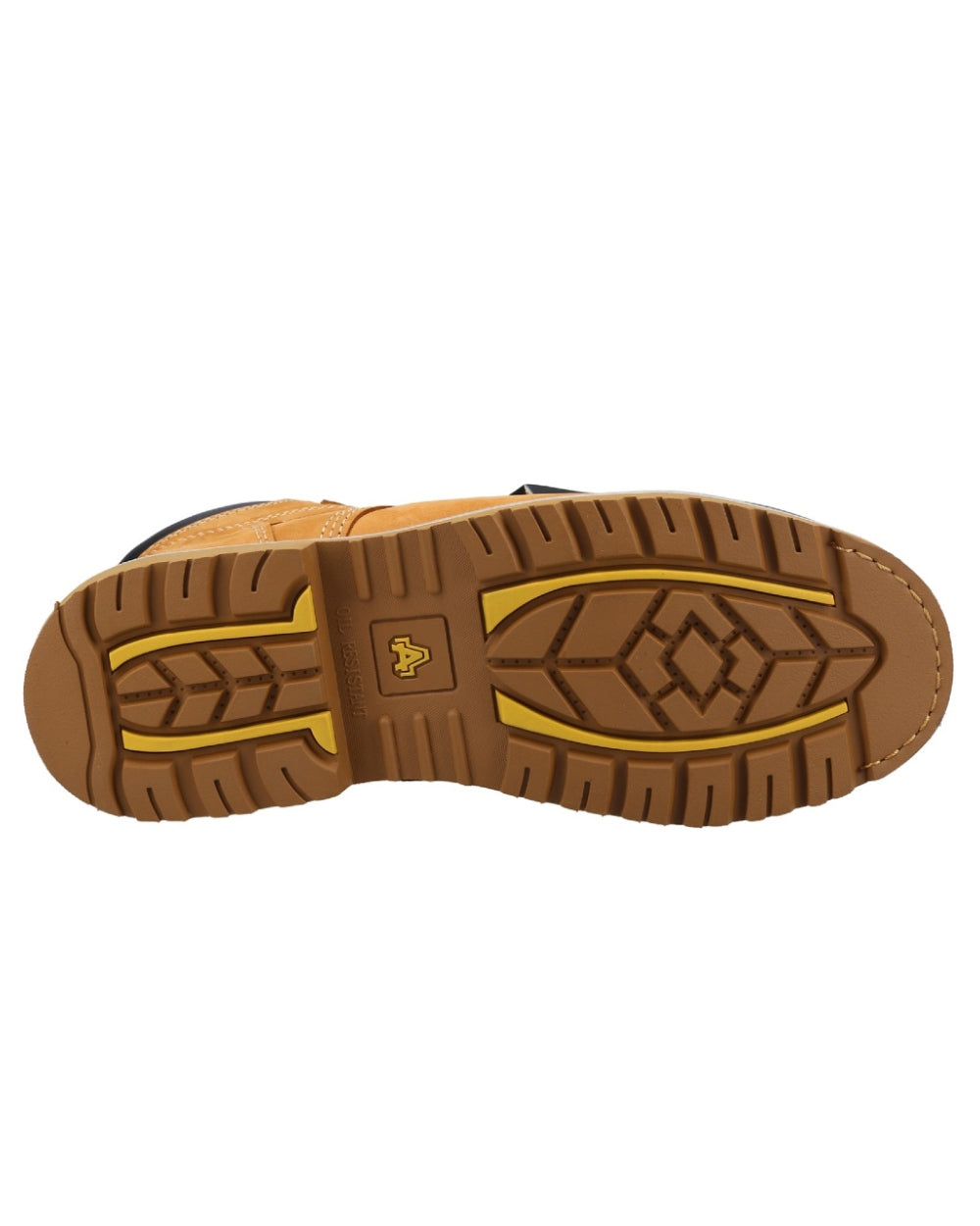 Honey Coloured Amblers Safety FS226 Industrial Safety Boots Sole on a white background