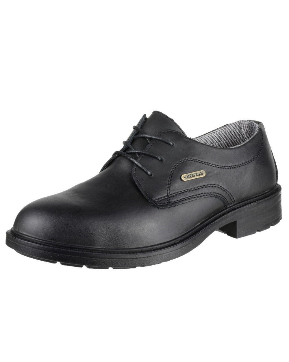 Black Coloured Amblers Safety FS662 Safety Shoes on a white background