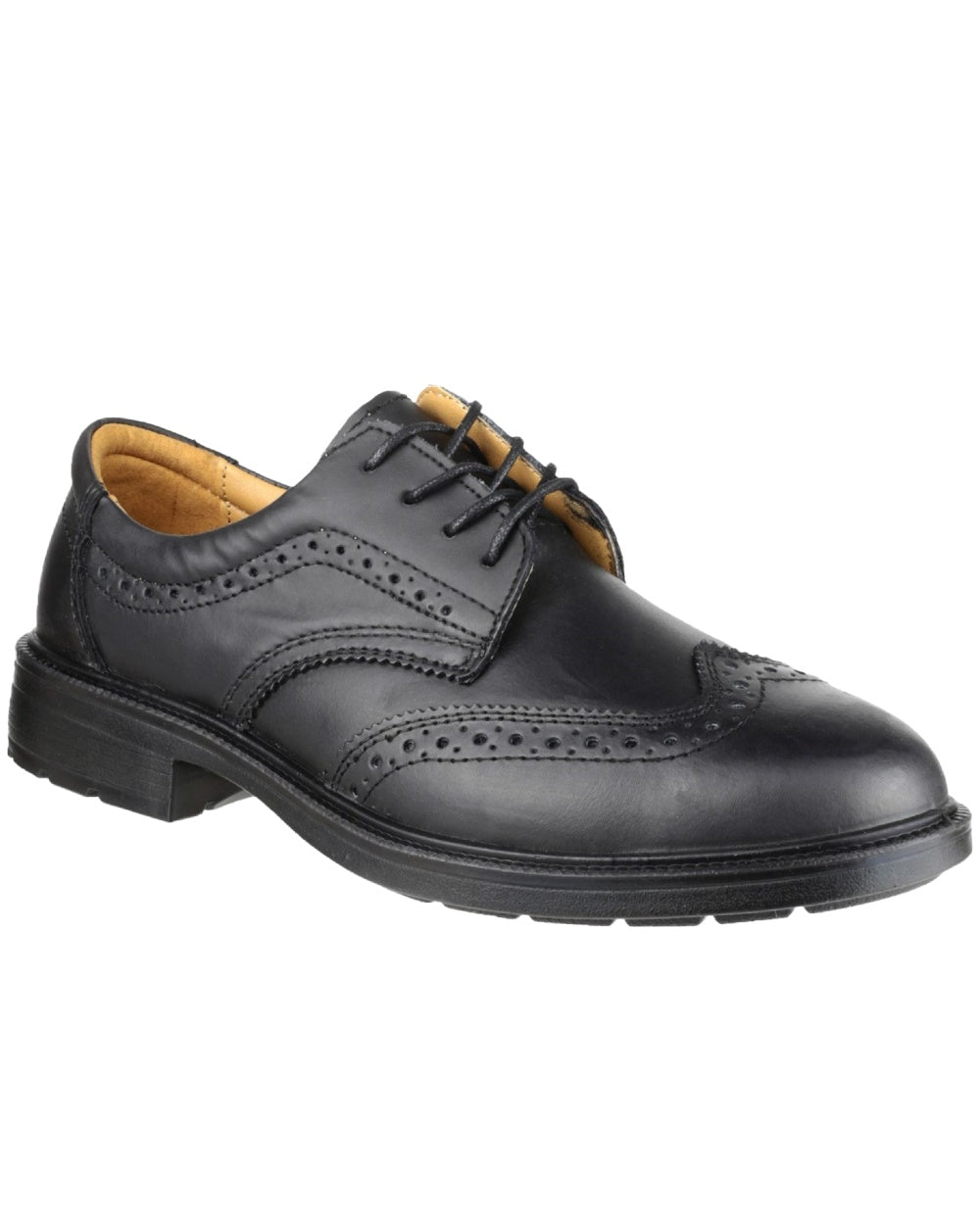 Black Coloured Amblers Safety Mens FS44 Safety Shoes on a white background