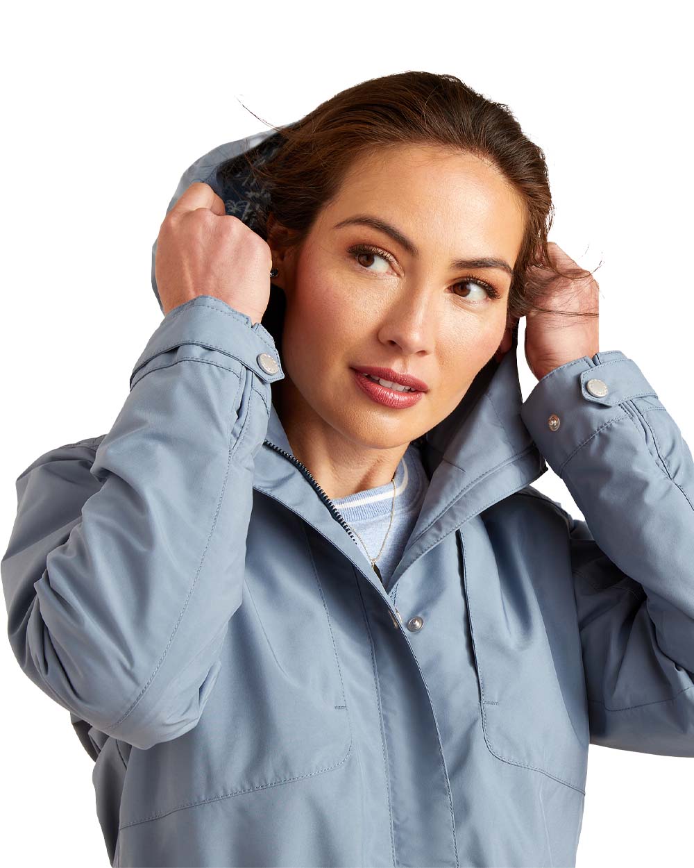 Bluefin coloured Ariat Womens Atherton Jacket on White background