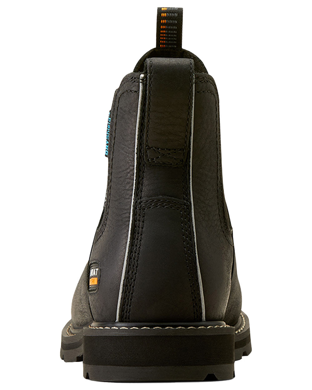 Black coloured Ariat Mens Groundbreaker Safety Steel Toe Work Boots on White background