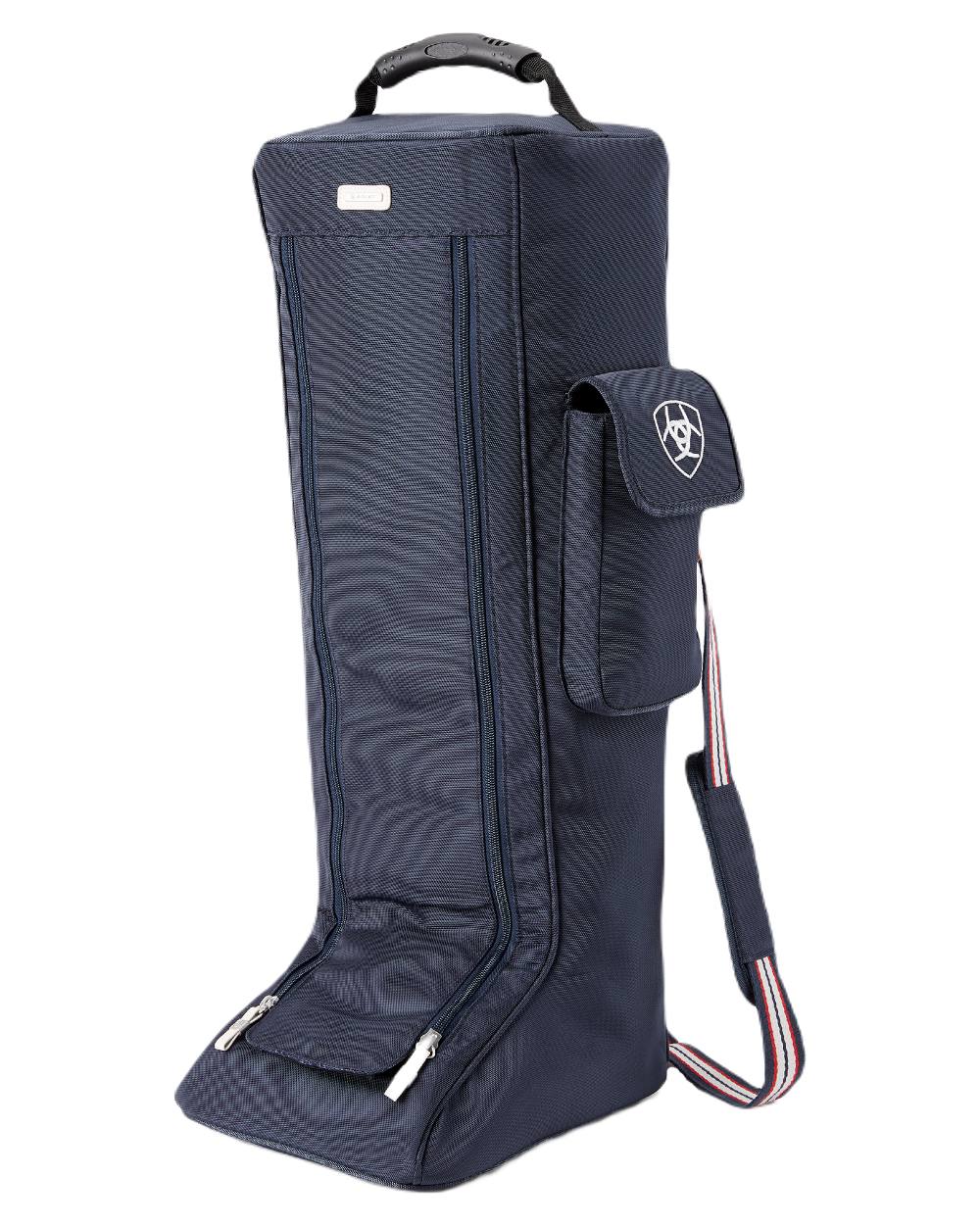 Navy Coloured Ariat Team Tall Boot Bag On A White Background