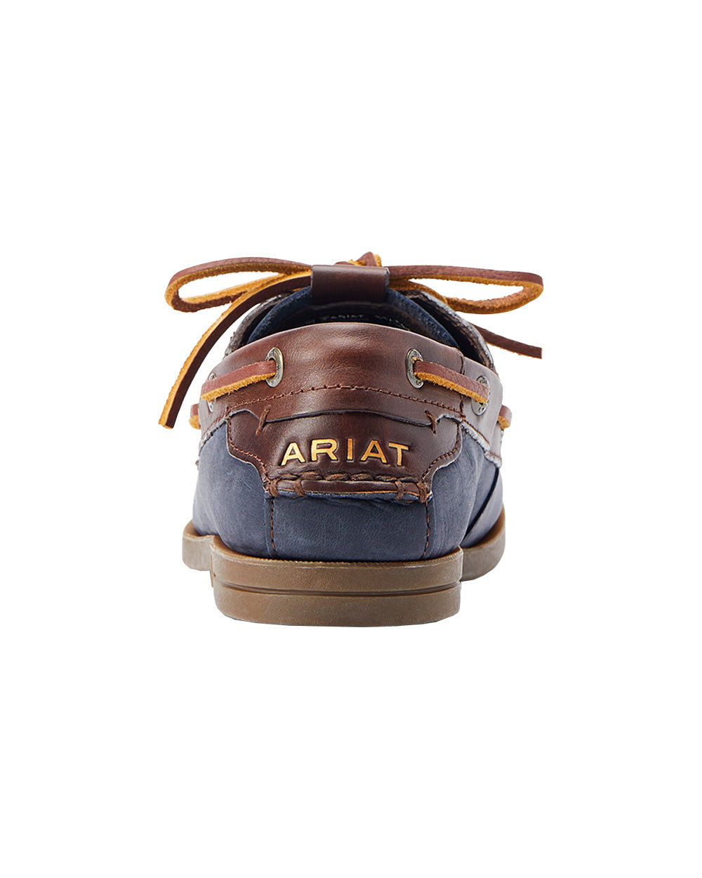 Navy coloured Ariat Womens Antigua Boat Shoes on White background