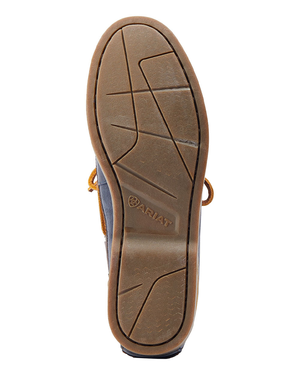 Navy coloured Ariat Womens Antigua Boat Shoes on White background