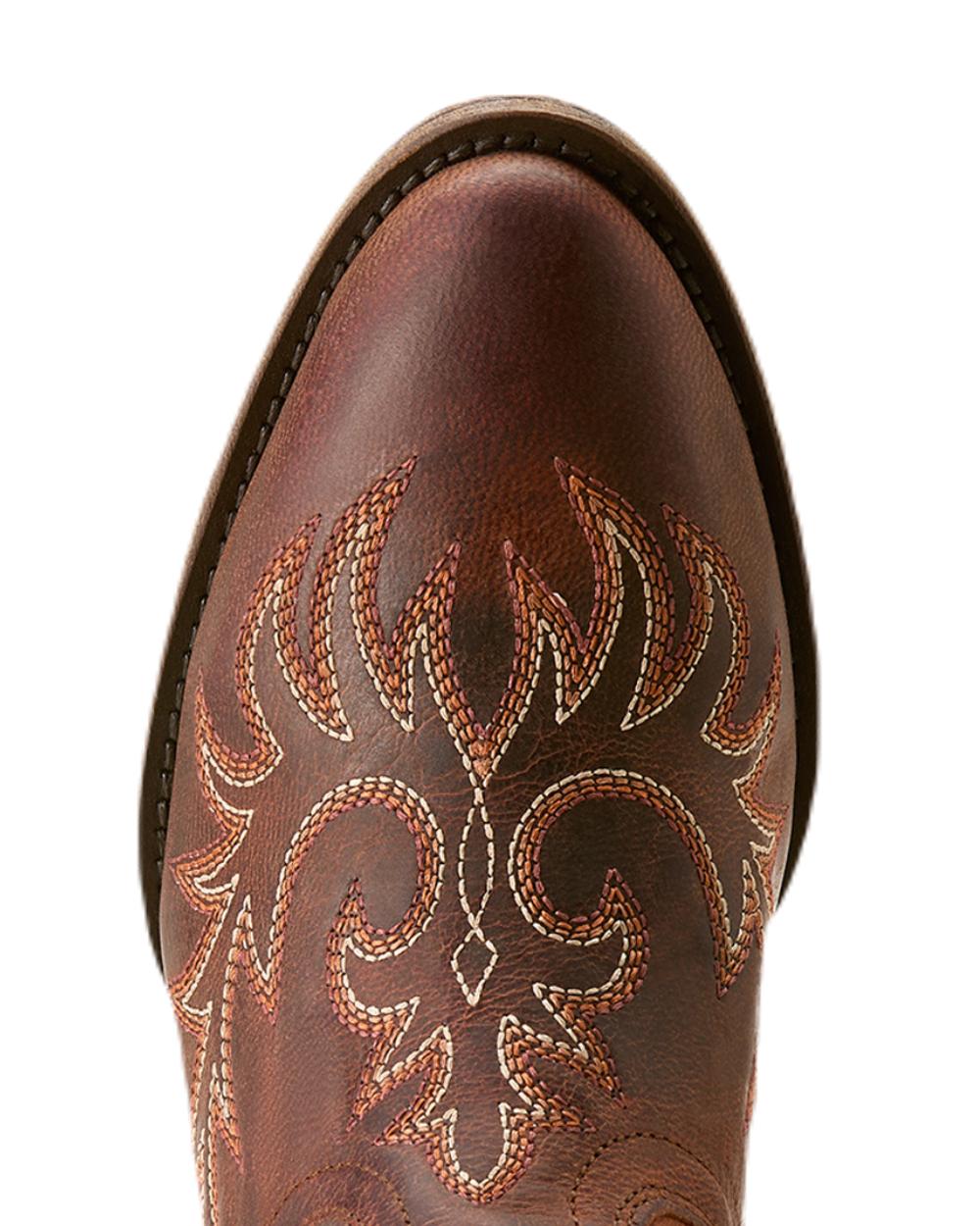 Dark Sierra Coloured Ariat Womens Carlin Bootie On A White Background