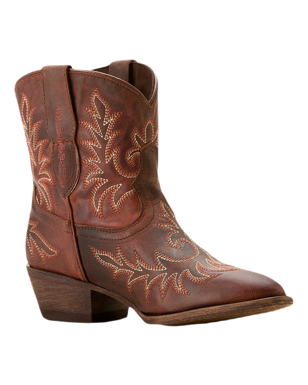 Dark Sierra Coloured Ariat Womens Carlin Bootie On A White Background