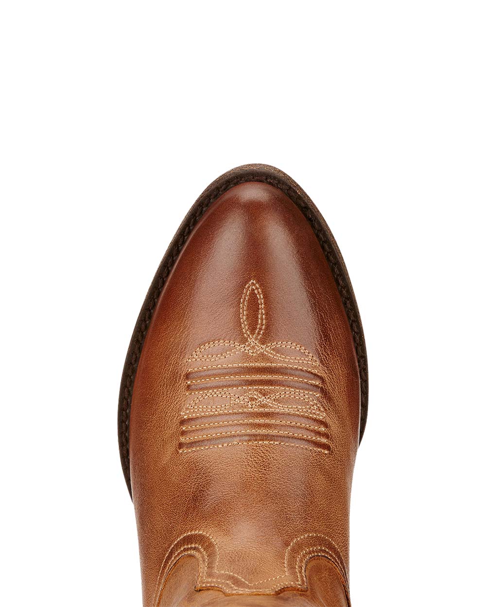 Burnt Sugar coloured Ariat Womens Darlin Western Boot Toe on White background